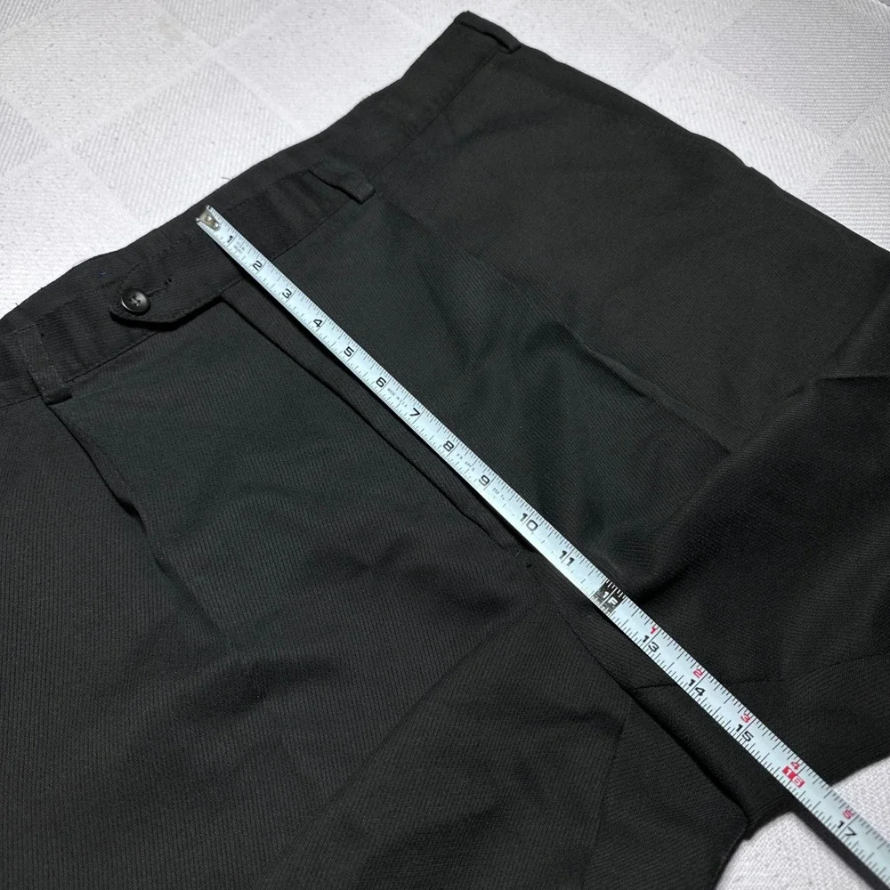 Coppley Dress Pants Men 42R Miami Flat Front Cuffed Microfiber Poly Tencel Black